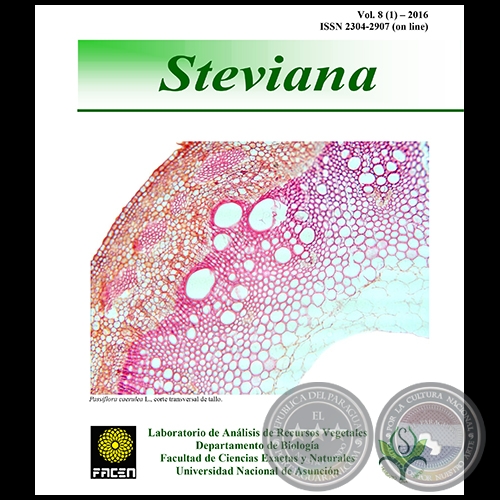 REVISTA STEVIANA - VOLUMEN 8 (1) - AÑO 2016 - Publicación del Herbario FACEN